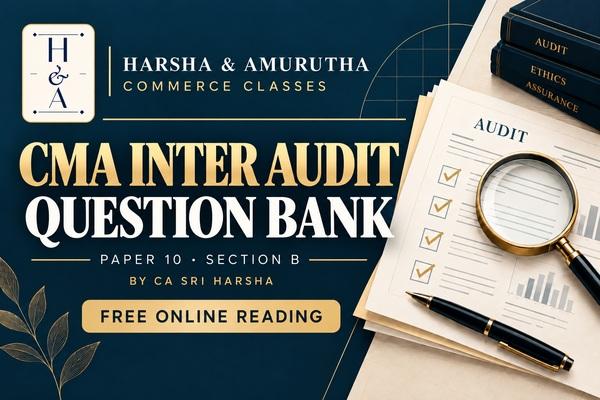 CMA Inter Audit Paper-10 Question Bank — Harsha & Amurutha Commerce Classes