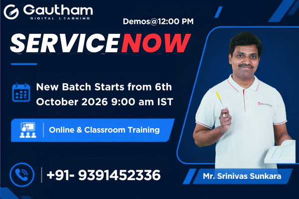 ServiceNow Live Classes : New Batch Starts from 6th October 2026 9:00 AM IST cover