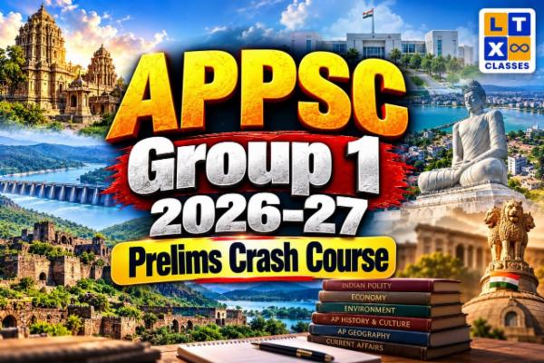 APPSC Group 1 2026-27 Prelims Crash Course cover