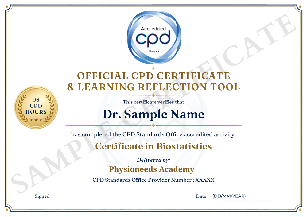 Certificate in Biostatistics certificate 4