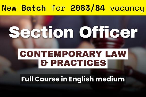 Section Officer - Contemporary Law & Practices Full Course | 2083-84 Batch cover