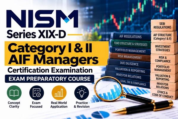 NISM Series XIX-D: Category I & II AIF Managers Examination Preparatory Course cover