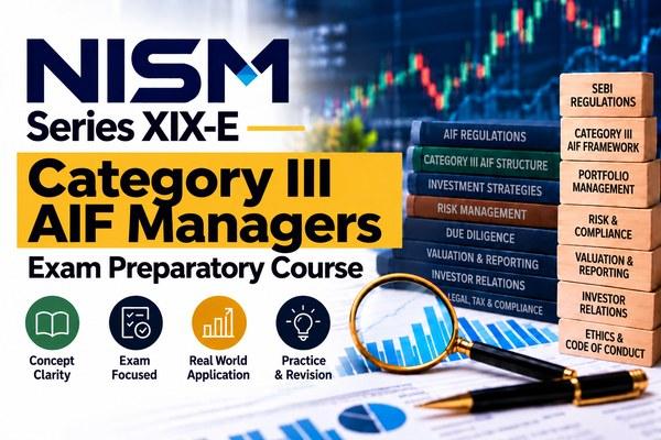 NISM -XIX-E_Category III AIF Managers Exam Preparatory course cover