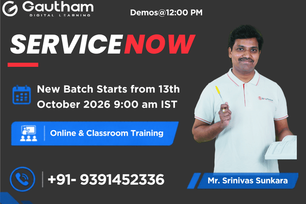 ServiceNow Live Classes : New Batch Starts from 13th October 2026 9:00 AM IST cover