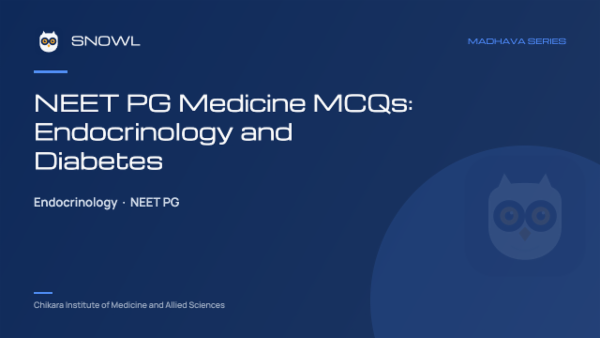 NEET PG Medicine MCQs: Endocrinology and Diabetes cover