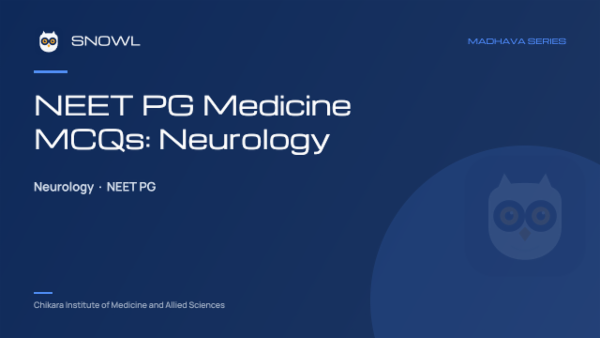 NEET PG Medicine MCQs: Neurology cover