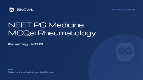 NEET PG Medicine MCQs: Rheumatology cover