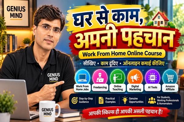 घर से काम, अपनी पहचान! Work From Home Skills & Online Earning Program cover