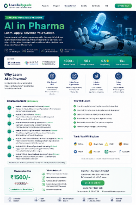 Value Added Certification on AI in Pharma cover