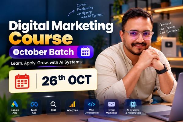 Digital Marketing Course with AI Systems October 2026 Batch cover