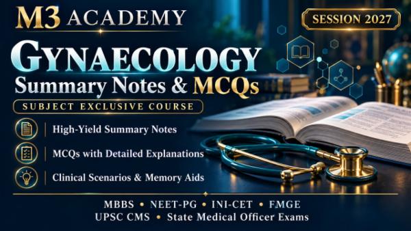 OPS GYNAECOLOGY — Summary Notes & MCQs | Session 2027 | Subject Exclusive Course cover