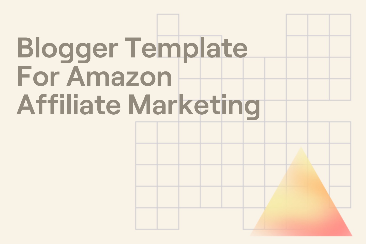 Blogger Template For Amazon Affiliate Marketing
