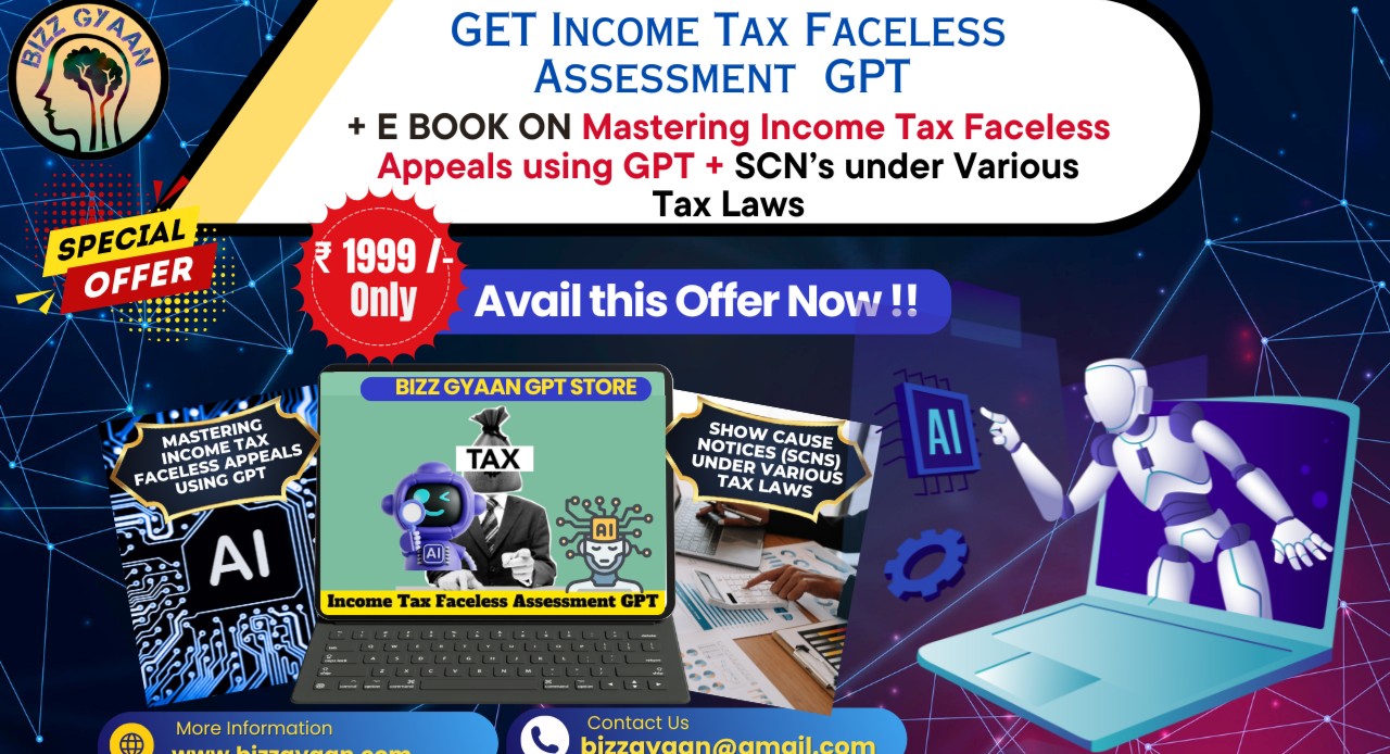 Income Tax Faceless Assessment GPT with 2 Free E Books