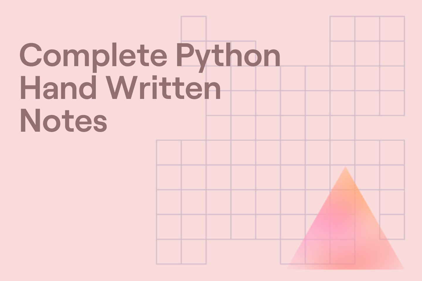 Complete Python Hand Written Notes