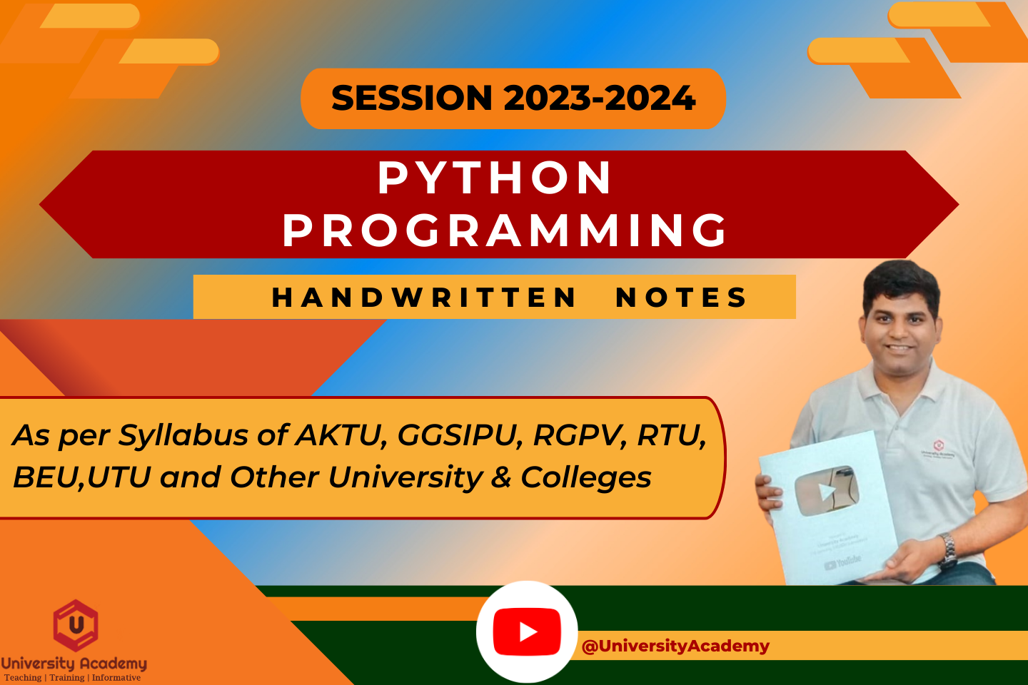 Python Programming Hand Written Notes (AKTU 2023-24)