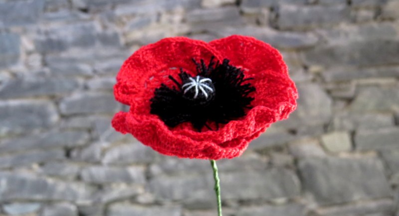 Crochet realistic poppy flower pdf downloadable pattern