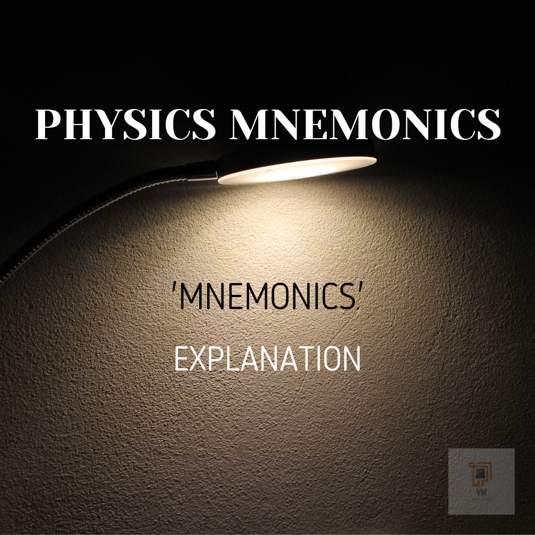 20 Physics Mnemonics by VM Edu-Hub