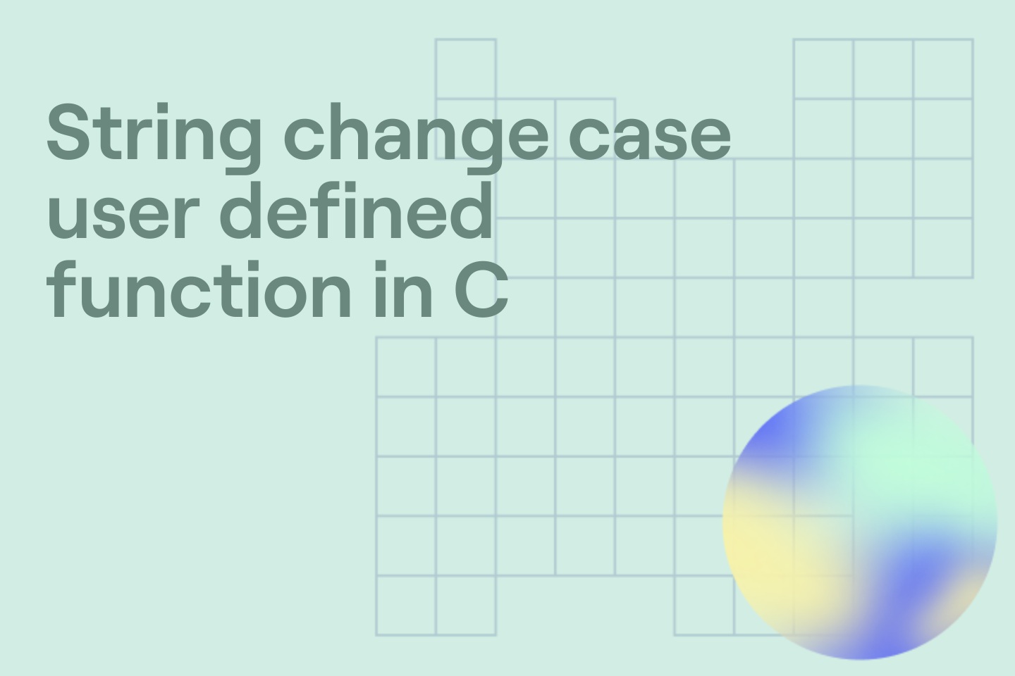 String change case user defined function in C
