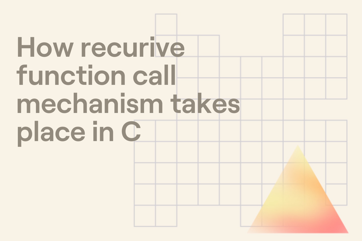 How recurive function call mechanism takes place in C