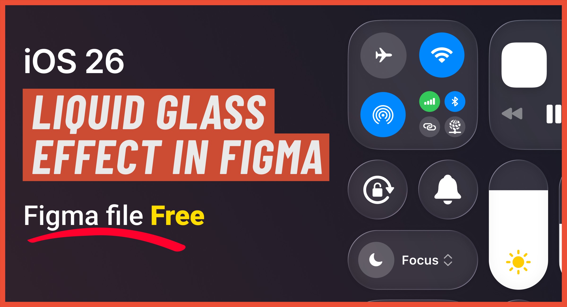 iOS 26 liquid glass effect figma kit