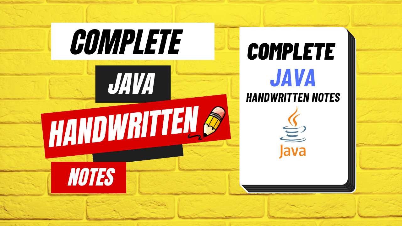 Complete Java Handwritten Notes