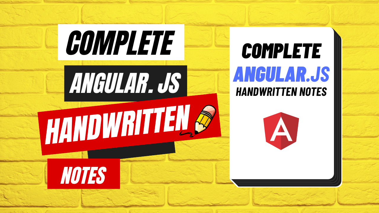 Complete AngularJs Notes Handwritten Notes