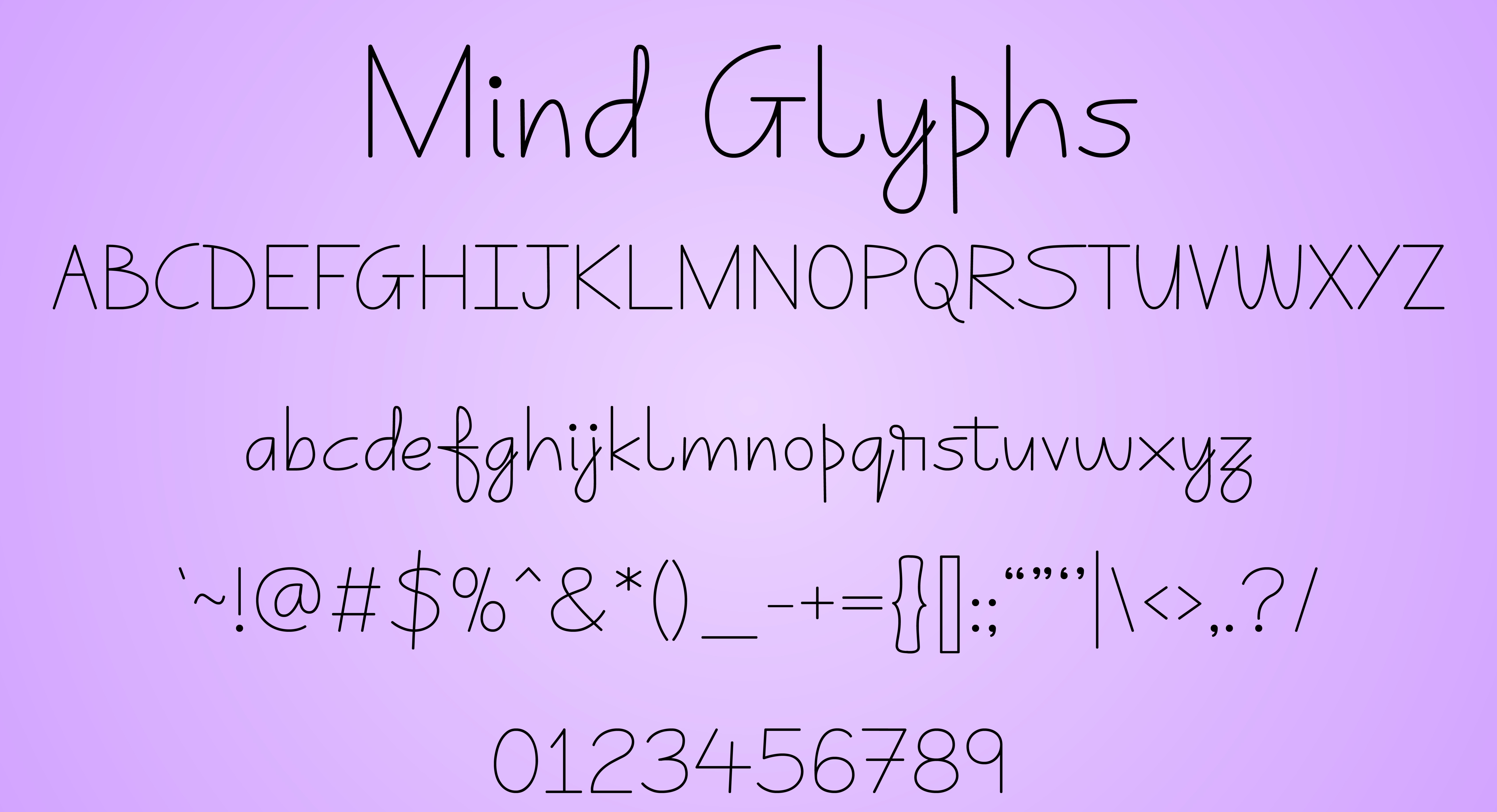 Mindglyphs The Graphology-Inspired English Font
