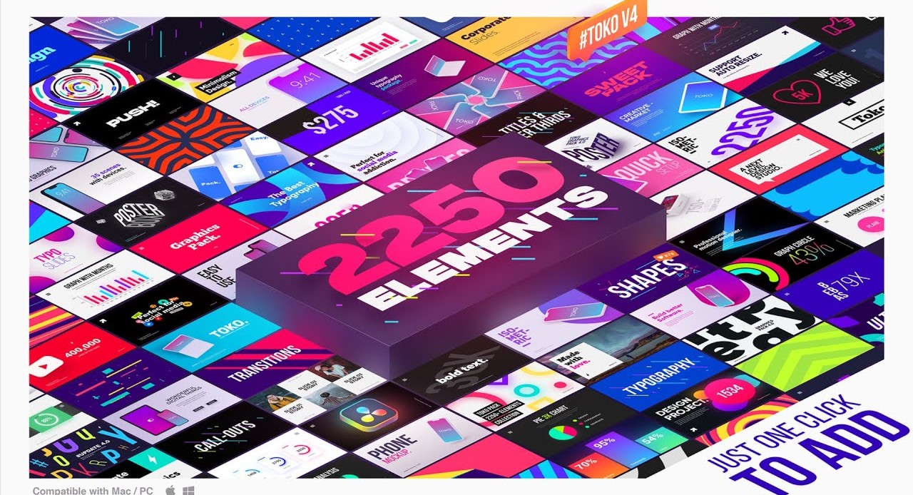 Toko Elements pack for davinci resolve
