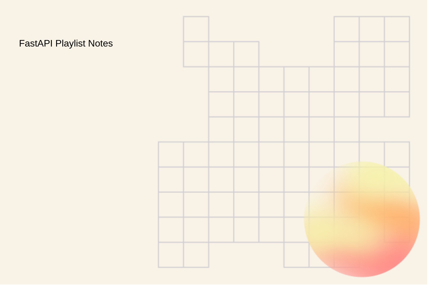 FastAPI Playlist Notes
