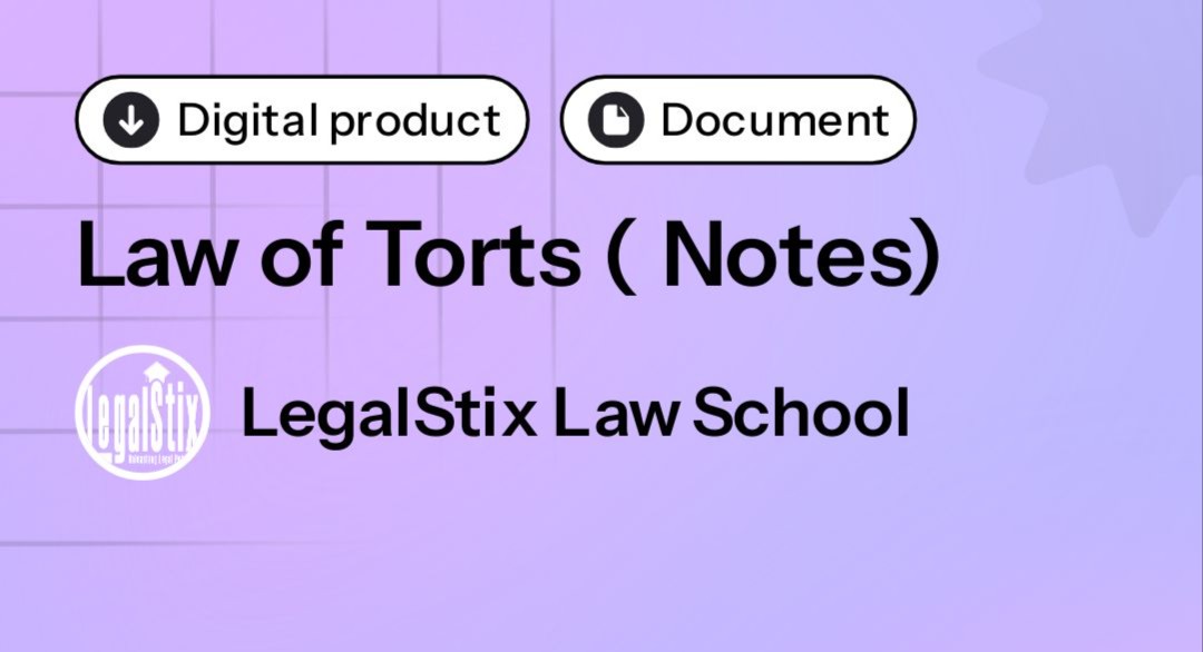 Law of Torts ( Notes)
