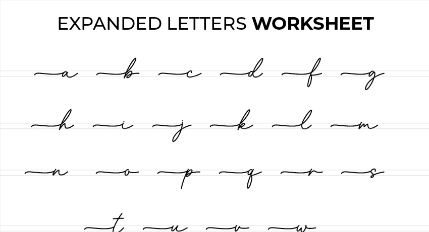 Expanded Letters Worksheet by Niru
