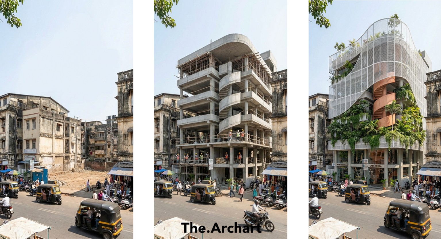 AI Prompt for Architecture Construction Timelapse