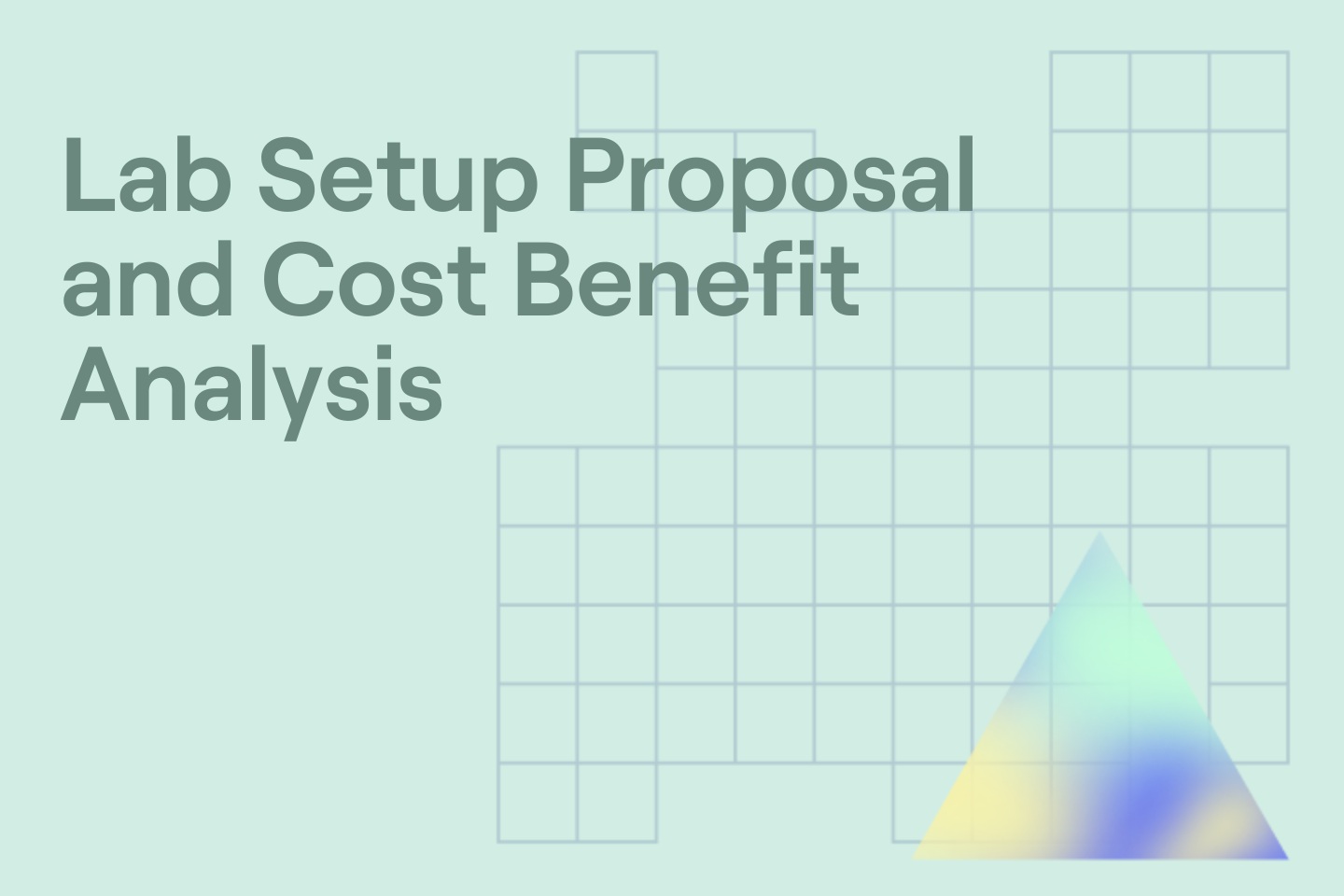 Proposal Lab Setup Lab Setup Proposal and Cost Benefit Analysis
