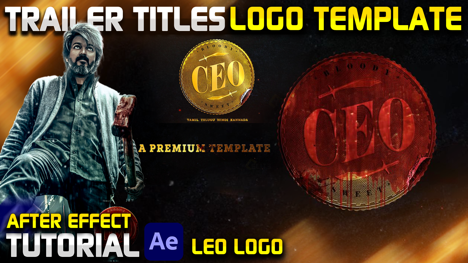 Leo Trailer Titles Title Card After Effect Template 4K