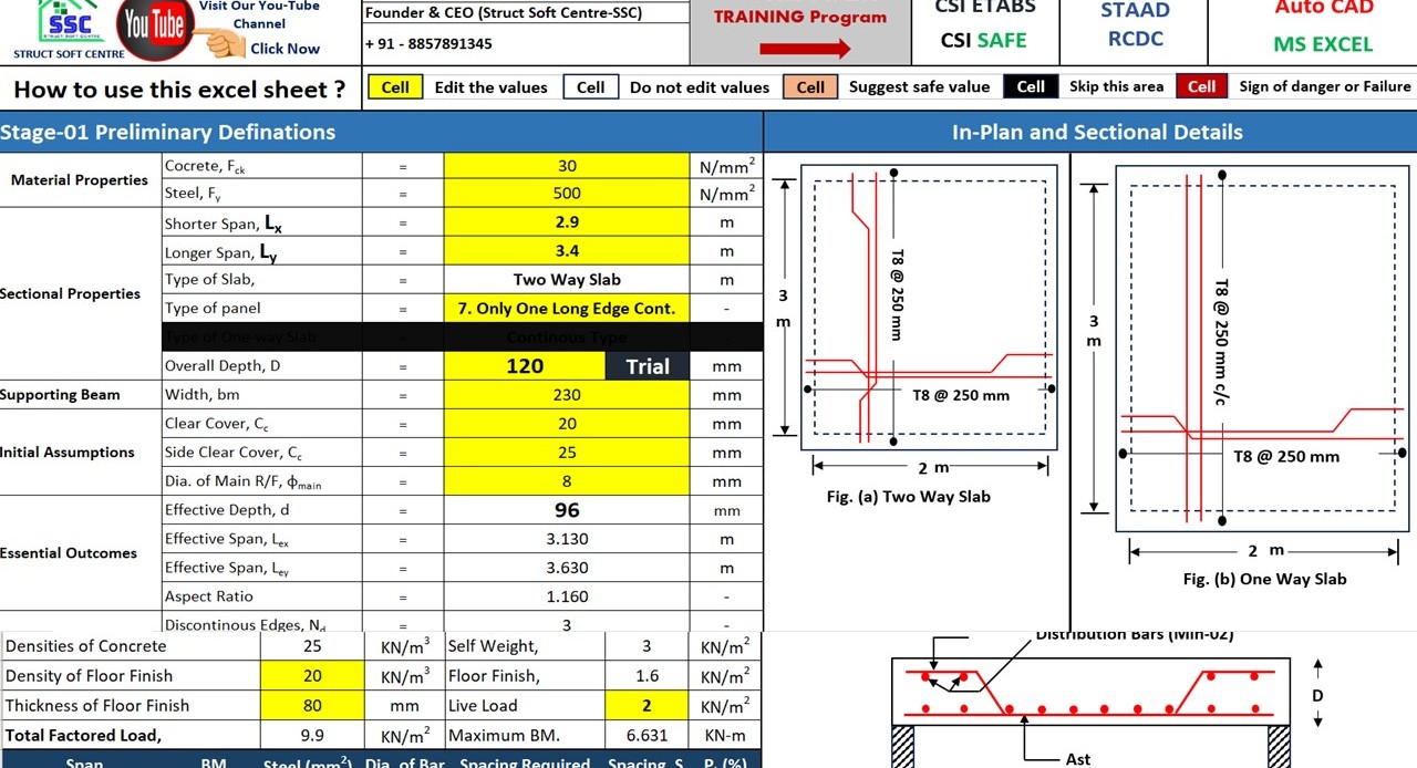 All Types Slab Design (SSCEST003)