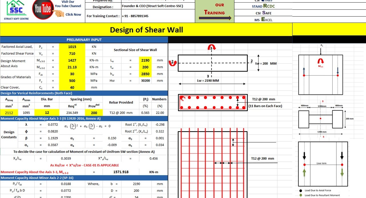 Shear Wall with Boundary Element Design (SSCEST008)