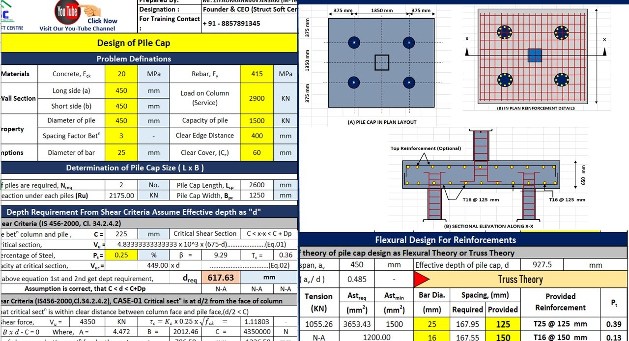 4 Pile Cap Design (SSCEST020)