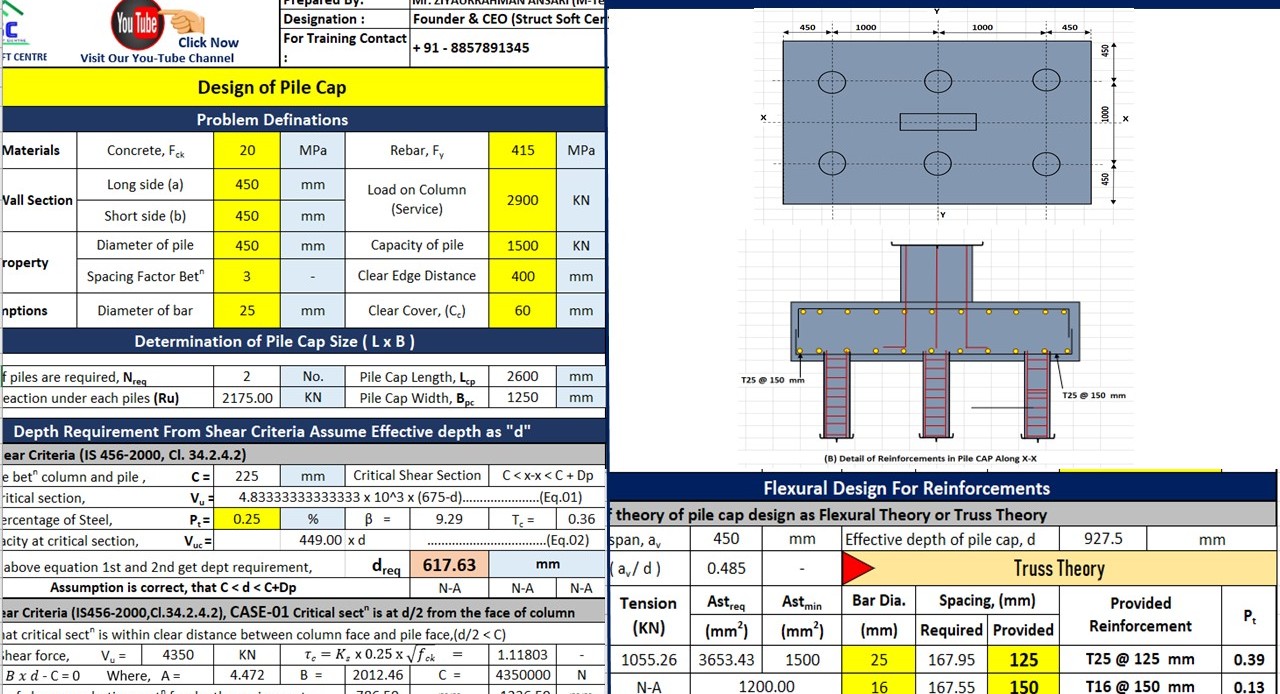 6 Pile Cap Design (SSCEST021)
