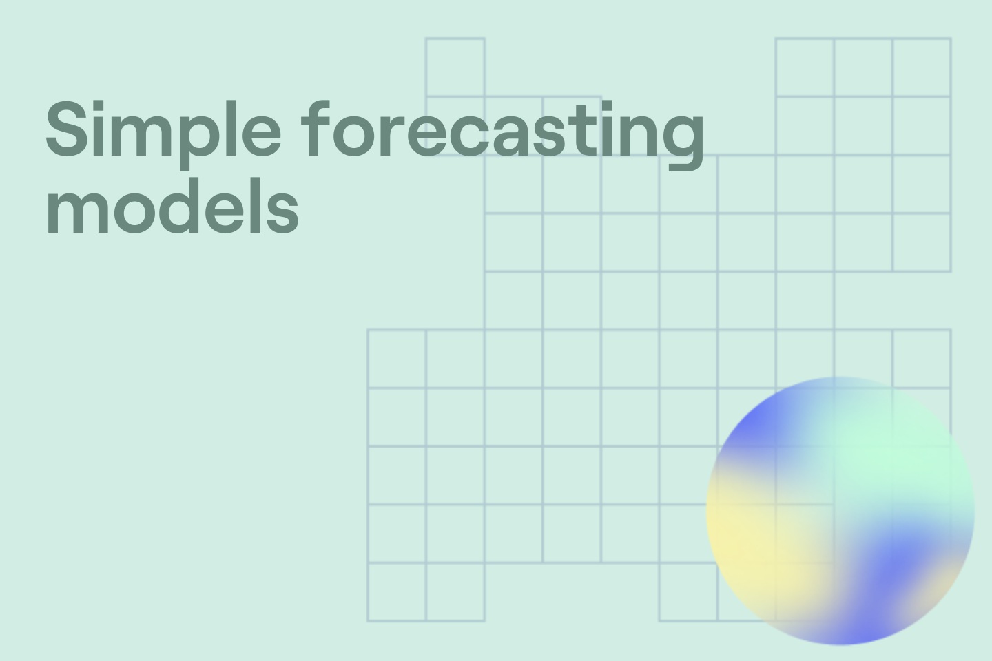 Simple forecasting models