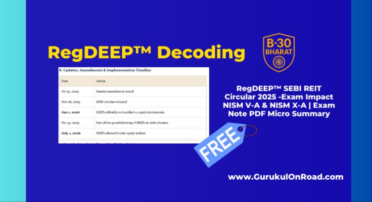 RegDEEP™ SEBI REIT Circular 2025 | NISM V-A & X-A | PDF
