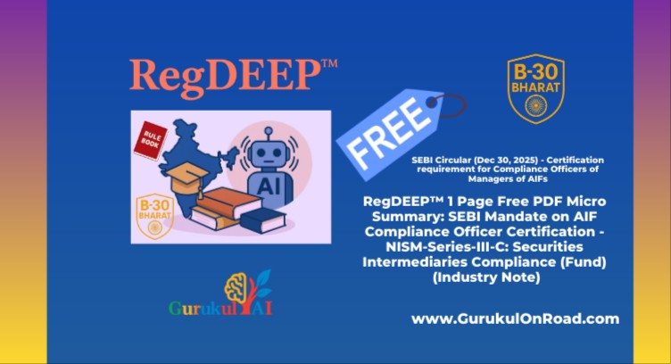 SEBI AIF Compliance Officer Rule 1 Page Summary PDF