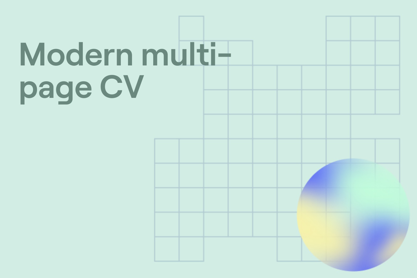 Modern multi-page CV