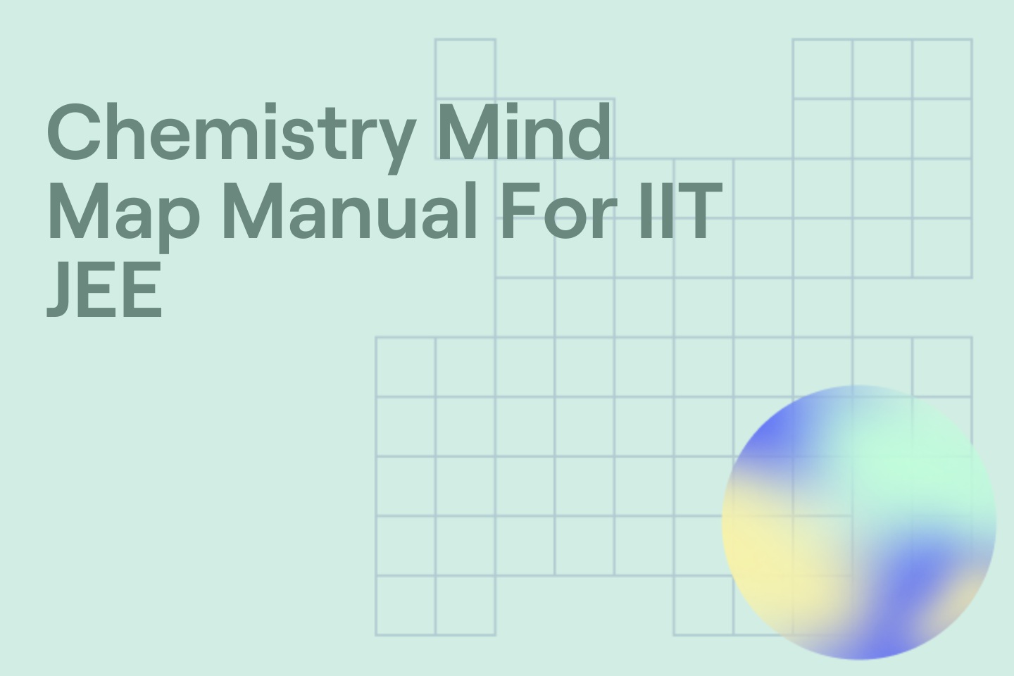 Chemistry Mind Map Manual For IIT JEE