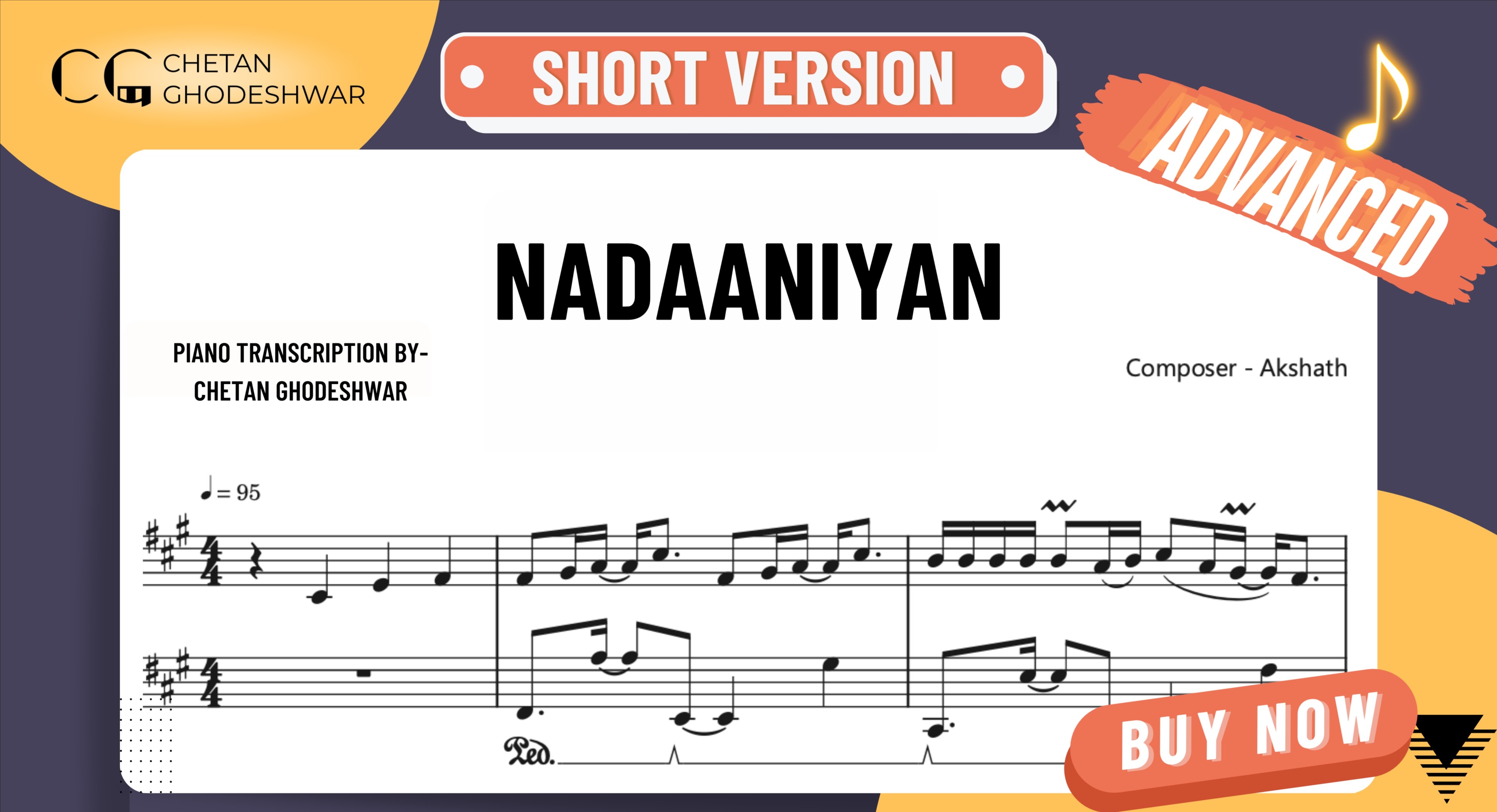 Nadaaniyan ADVANCED Sheet Music SHORT VERSION