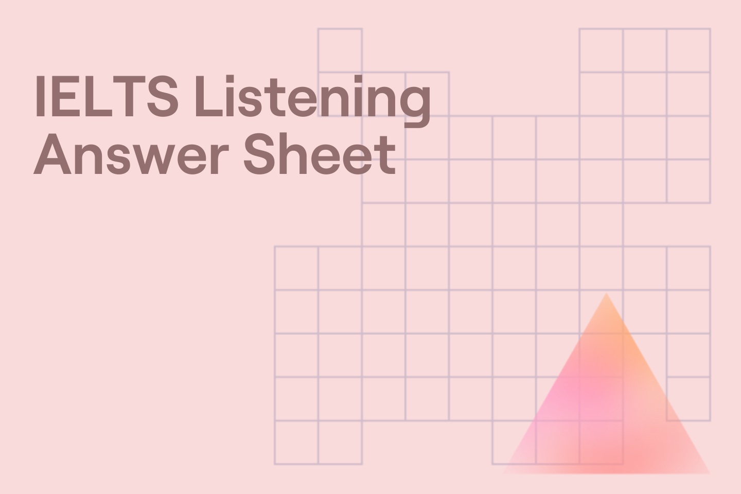 IELTS Listening Answer Sheet