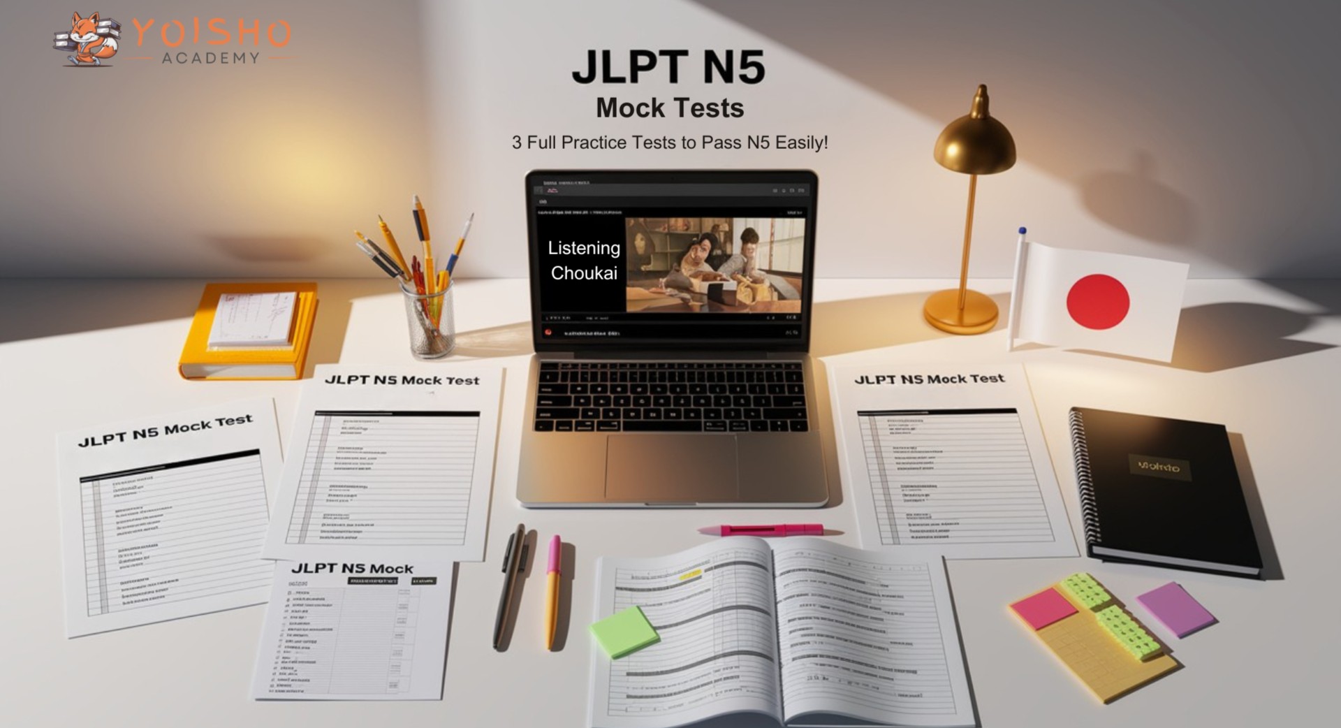 JLPT N5 Mock Tests: Set of 3 Practice test