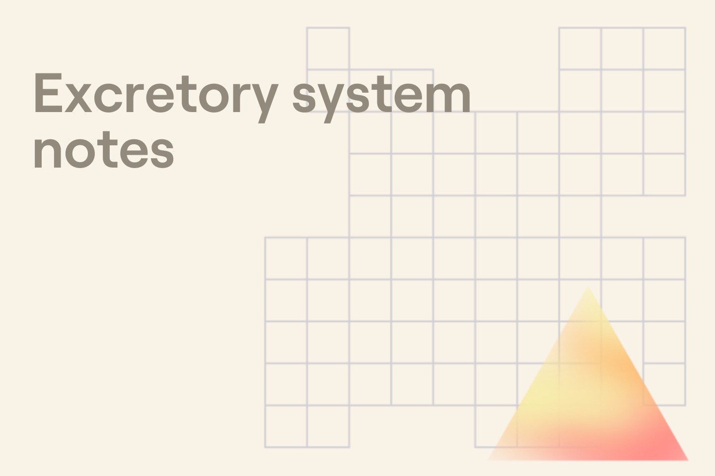 Excretory system notes