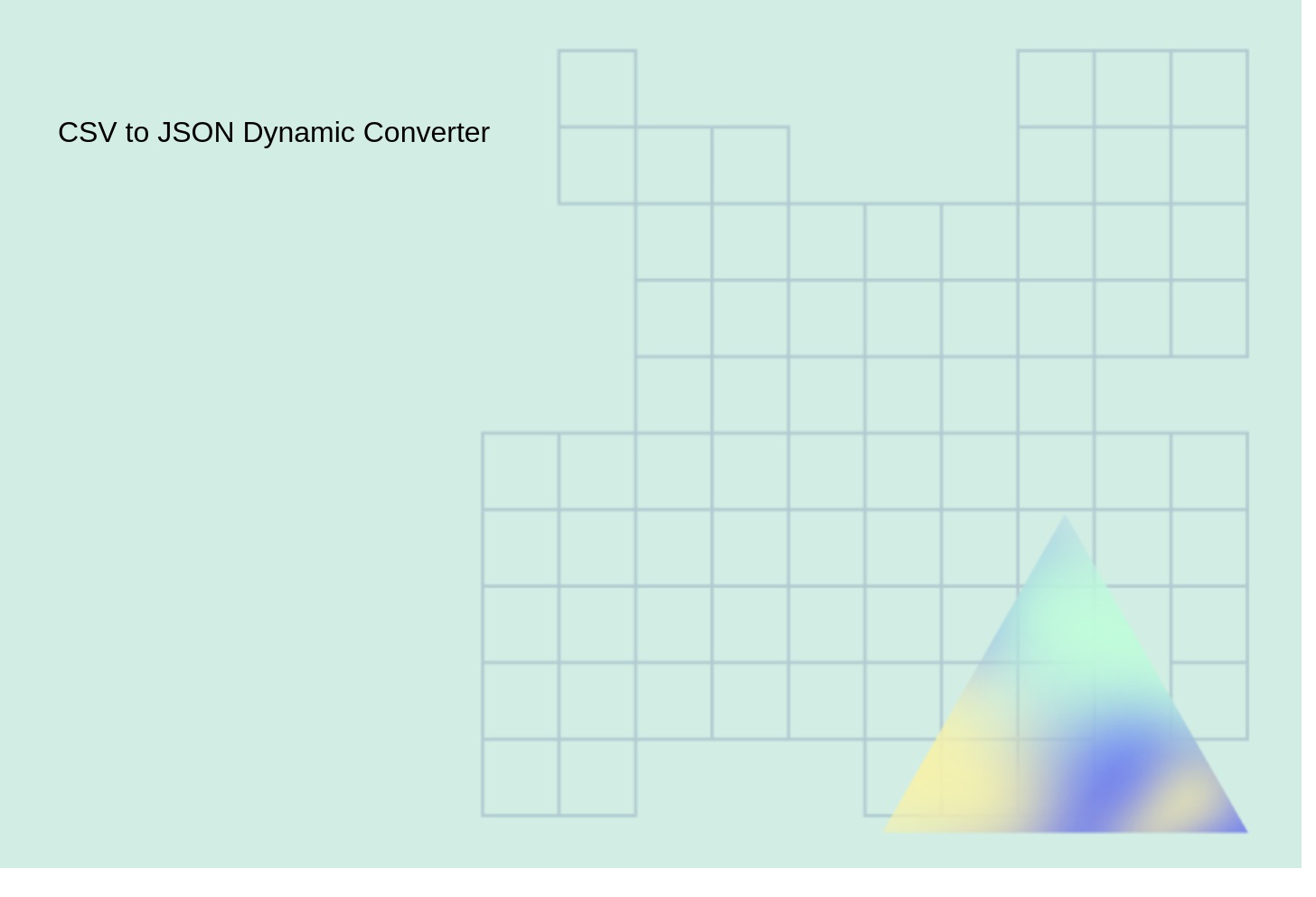 CSV to JSON Dynamic Converter