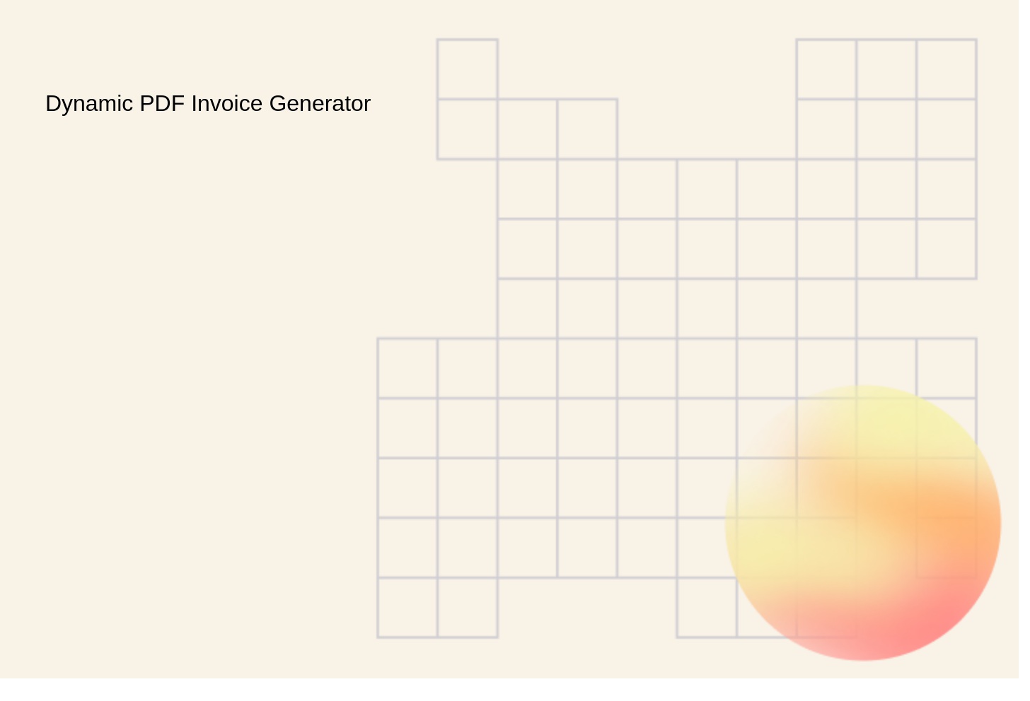 Dynamic PDF Invoice Generator