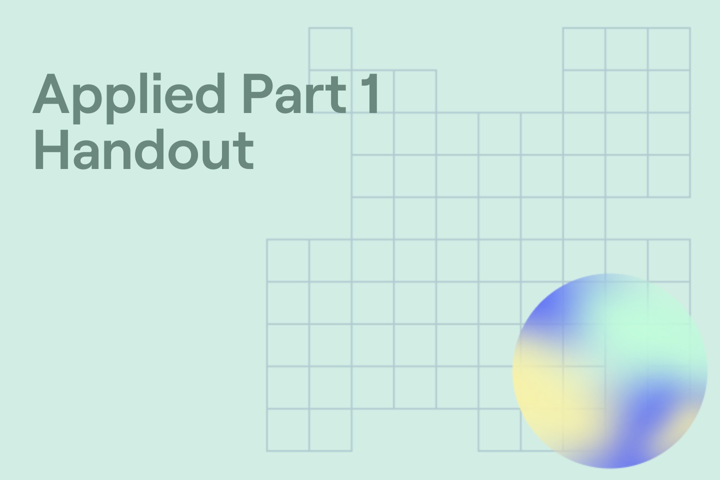 Applied Part 1 Handout